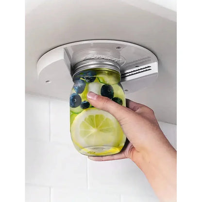 Plastic Circular V-Grip Jar Opener - Universal Twist-To-Open Design for All Lid Sizes, Non-Slip Ergonomic Kitchen Tool with Supe